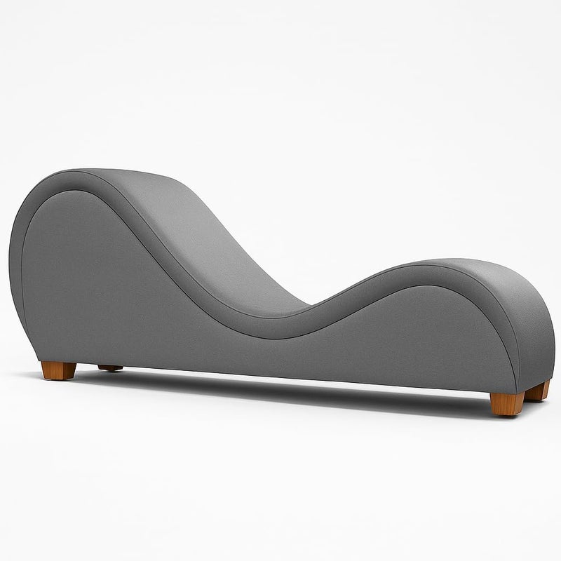 Aroma Homes Comfortable S-Shape Sofa Chair Loveseat - Modern Grey Upholstered Design - Image 1